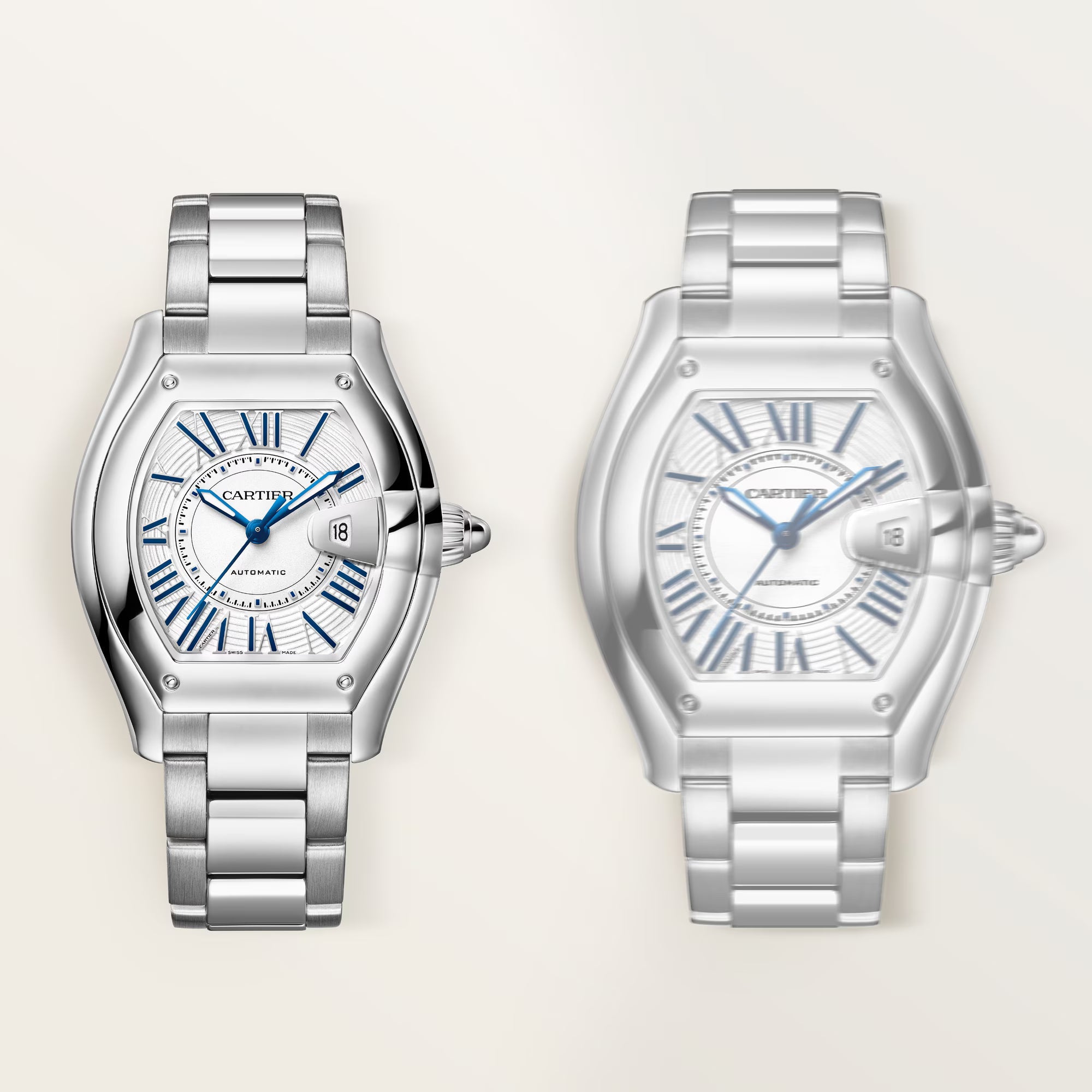 Roadster Medium Model | 35mm, Stainless Steel, Silver Dial