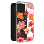 Pressed Dried Flower Design Phone Case For Iphone 14 Pro In Red