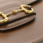 Azalea Calfskin Horsebit 1955 Shoulder Bag Brown Sugar