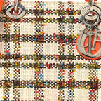 Tweed Medium Lady Dior  Orange Multicolor