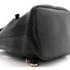 Suede Calfskin Medium Faye Backpack Black