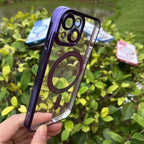 Magnetic Wireless Charging Tpu Bumper Case For Iphone 14 Plus In Purple