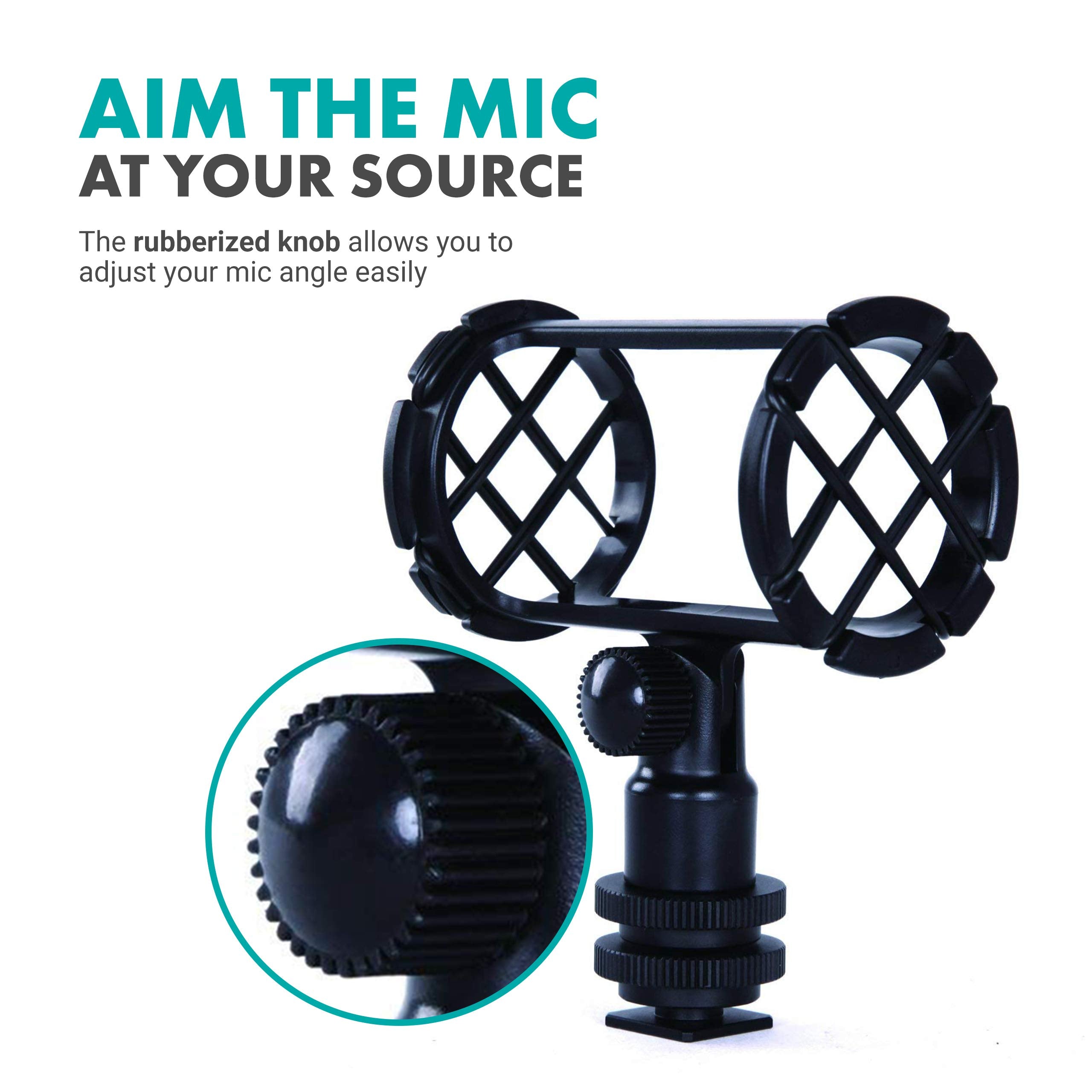 Movo SMM1 Camera Shoe Shockmount for Shotgun Mics