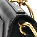 Calfskin Small Nile Bracelet Minaudiere Bag Black