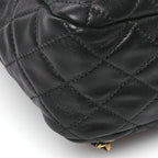 Lambskin Quilted Large In Seoul Backpack Black