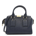 Signature Grain Small Clifton Bag Navy Blue