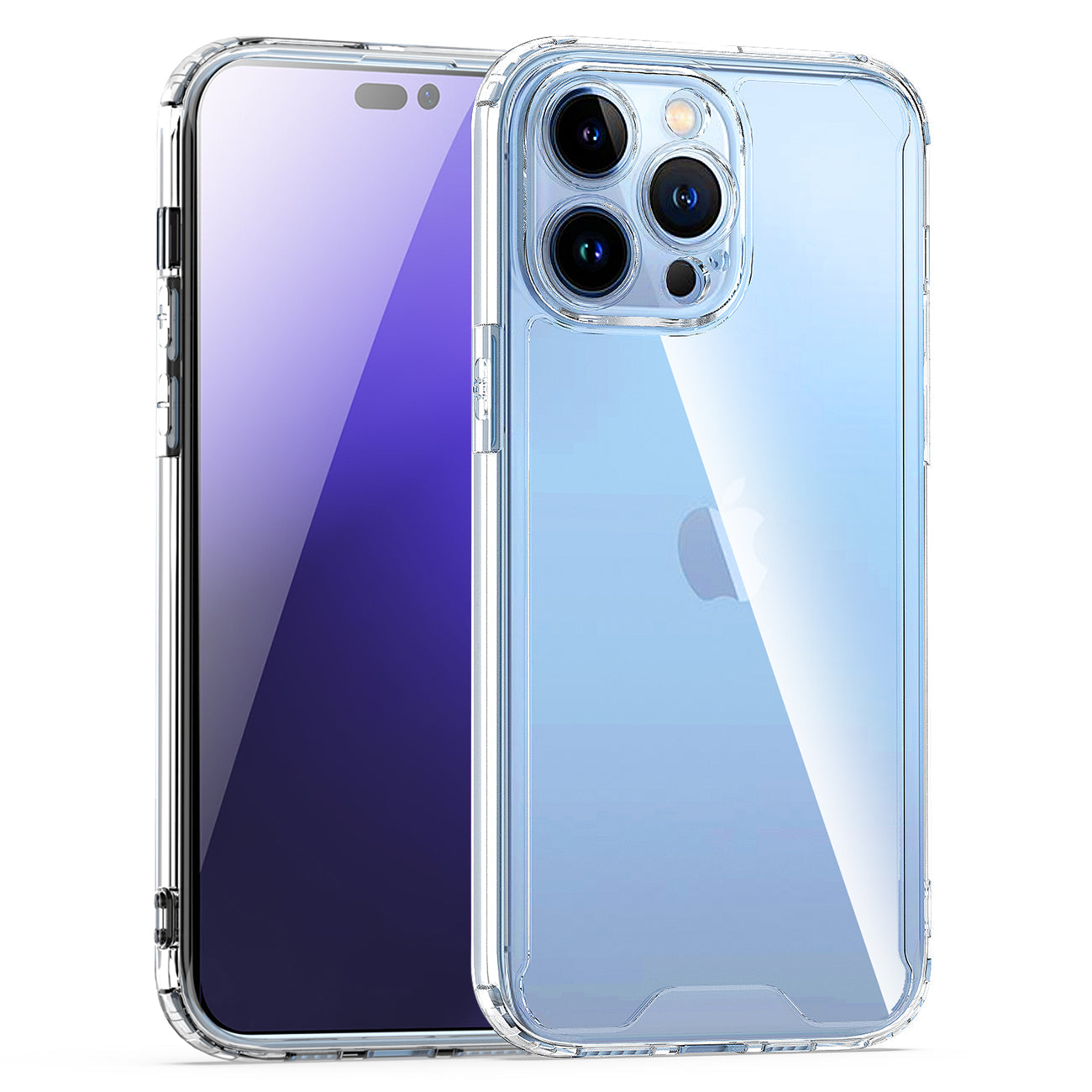 Reiko High Quality 2X Clean Pc And Tpu Bumper Case In Clear For Apple Iphone 15 Pro
