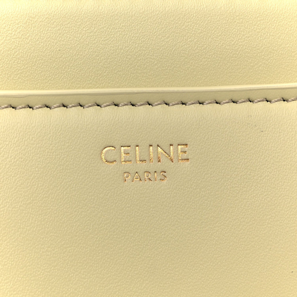 Satinated Calfskin Mini 16 Top Handle Bag Almond Green