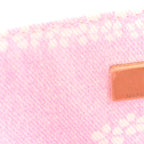 Printed Denim Quilted Medium Single Flap Bag Pink White