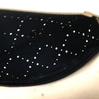 Caviar Perforated Messenger Bag White