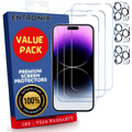 Entronix Clear Screen Protector & Camera Lens Protector Compatible with iPhone 15 Pro Max - 6-Piece Combo