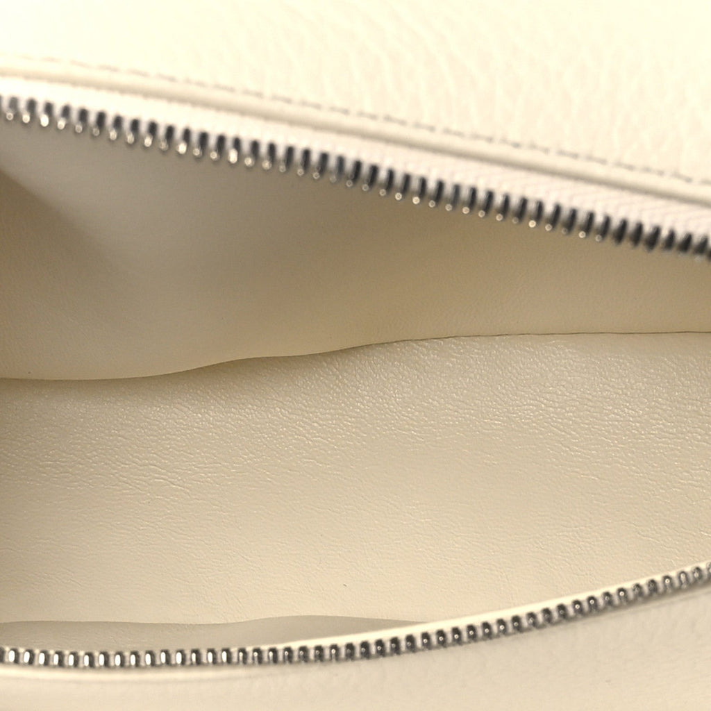 Grained Calfskin L19 Extra Pocket Pouch  Whisper White