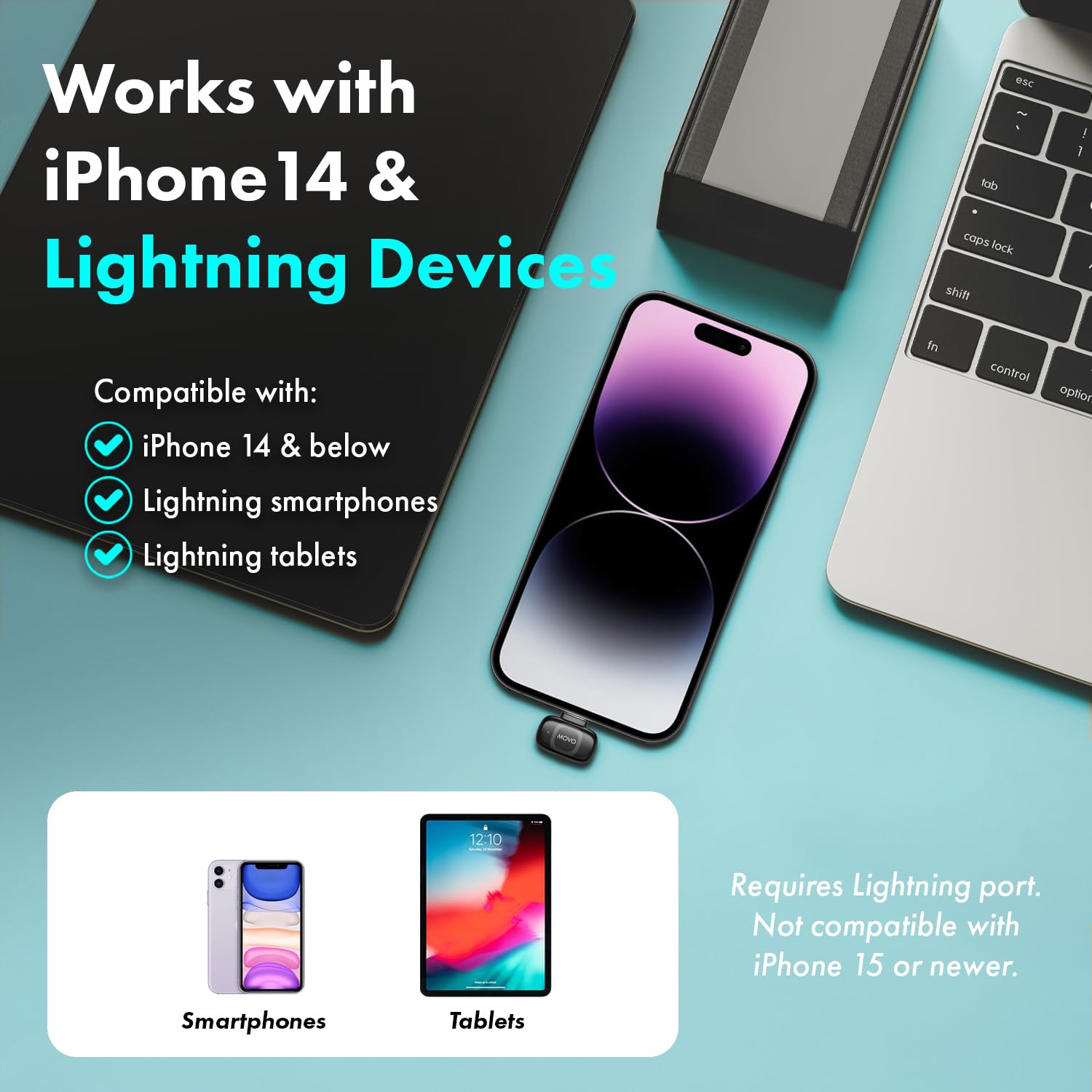 Movo NanoMic-L Lightning Wireless Lav Mic System