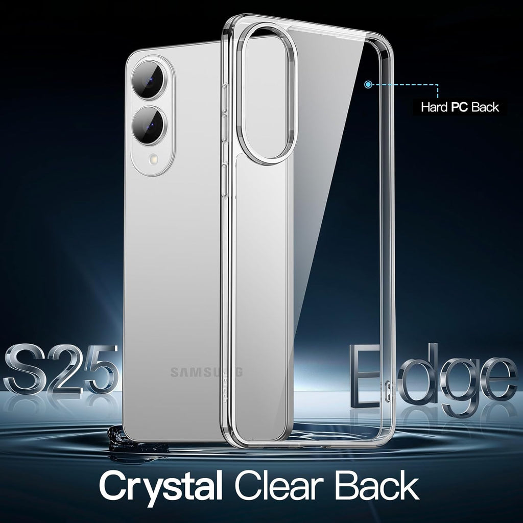 Entronix Case Compatible with Galaxy S25 Edge - [Hard Back] Clear Cover