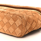 Suede Intrecciato Bang Bang Vanity Case Amber