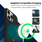 Entronix [Magnetic] Case Compatible with iPhone 15 Pro Max - Soft-Touch Liquid Silicone Gripstand