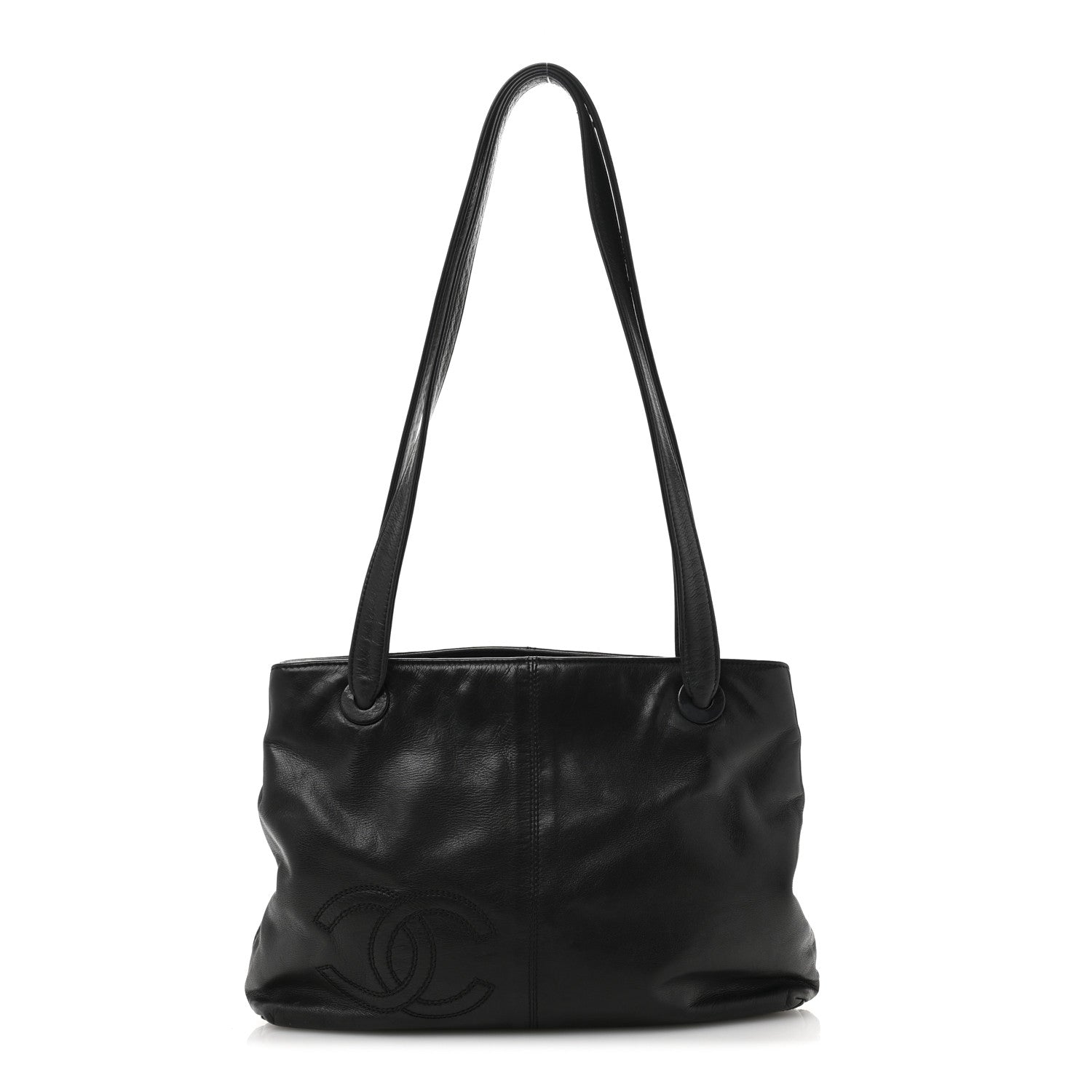 Lambskin CC Shoulder Bag Black