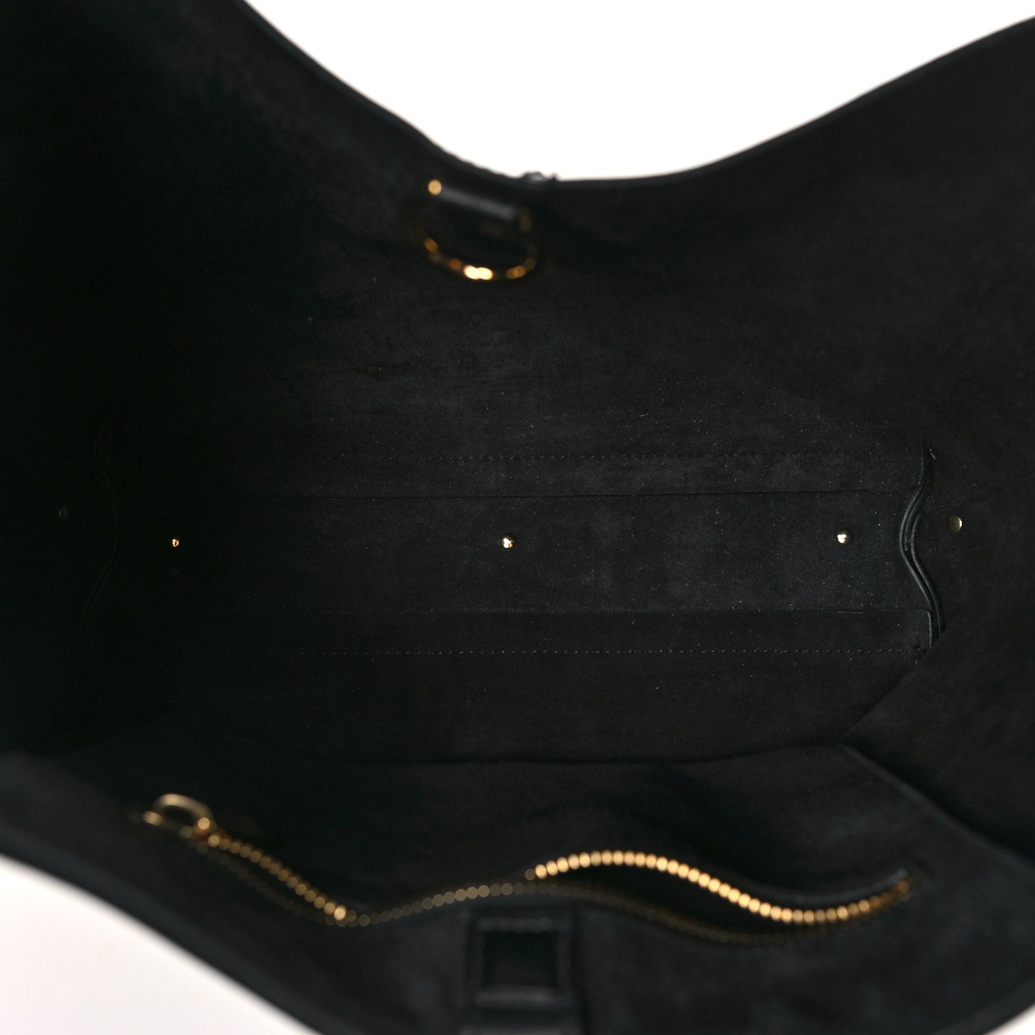 Shiny Calfskin Small Marcie Hobo Bag Black