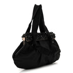 Tessuto Nylon Bead Evening Bag Black