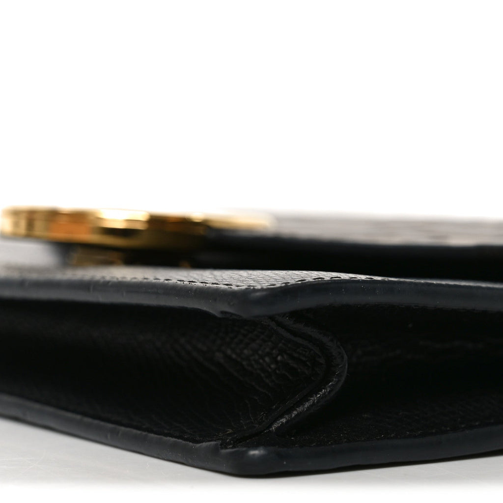 Vitello Cruise F is Fendi Bi-Color FF 1974 Embossed Medium Envelope Wallet On Chain Black Maya