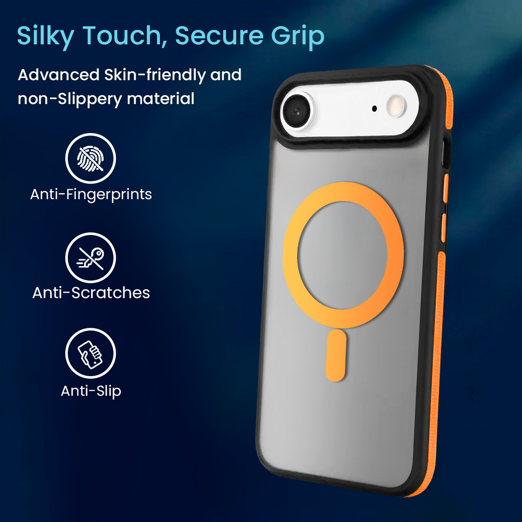 Entronix [Magnetic] Case Compatible with iPhone 17 Air - Translucent Matte Back w/ Rugged Edges