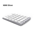Aluminum Alloy 28 Keys Bluetooth Wireless Numeric Keypad with USB HUB More Function Keys Mini Numpad for Accounting tasks