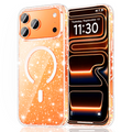Entronix [Magnetic] Case Compatible with iPhone 17 Pro - [Hard Back] Glitter Clear