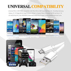 Entronix USB-A to Micro-USB Charger Cable, 2-Pack [3FT] Micro-USB Cable Compatible with Android
