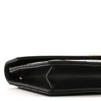 Grain De Poudre Matelasse Chevron Monogram Envelope Chain Wallet Black