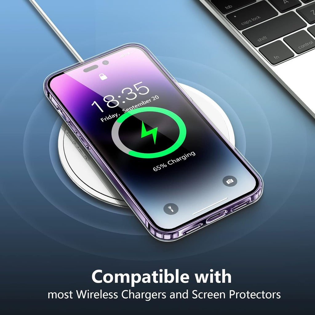 Entronix Bundle Compatible with iPhone 13 Pro - [Soft] TPU Clear Case, 2 Clear Screen Protector & 2 Camera Lens Protectors