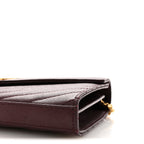 Grain De Poudre Matelasse Chevron Monogram Chain Wallet Rouge Legion
