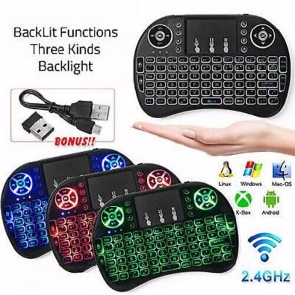 Mini i8 Wireless Keyboard 2.4G with Touchpad for PC BACK LIGHT Kodi Media Box