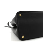 Saffiano Cuir Large Double Bag Black Fuoco