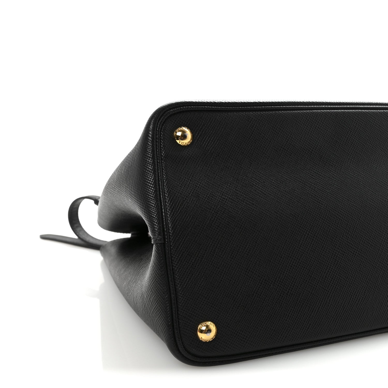 Saffiano Cuir Large Double Bag Black Fuoco
