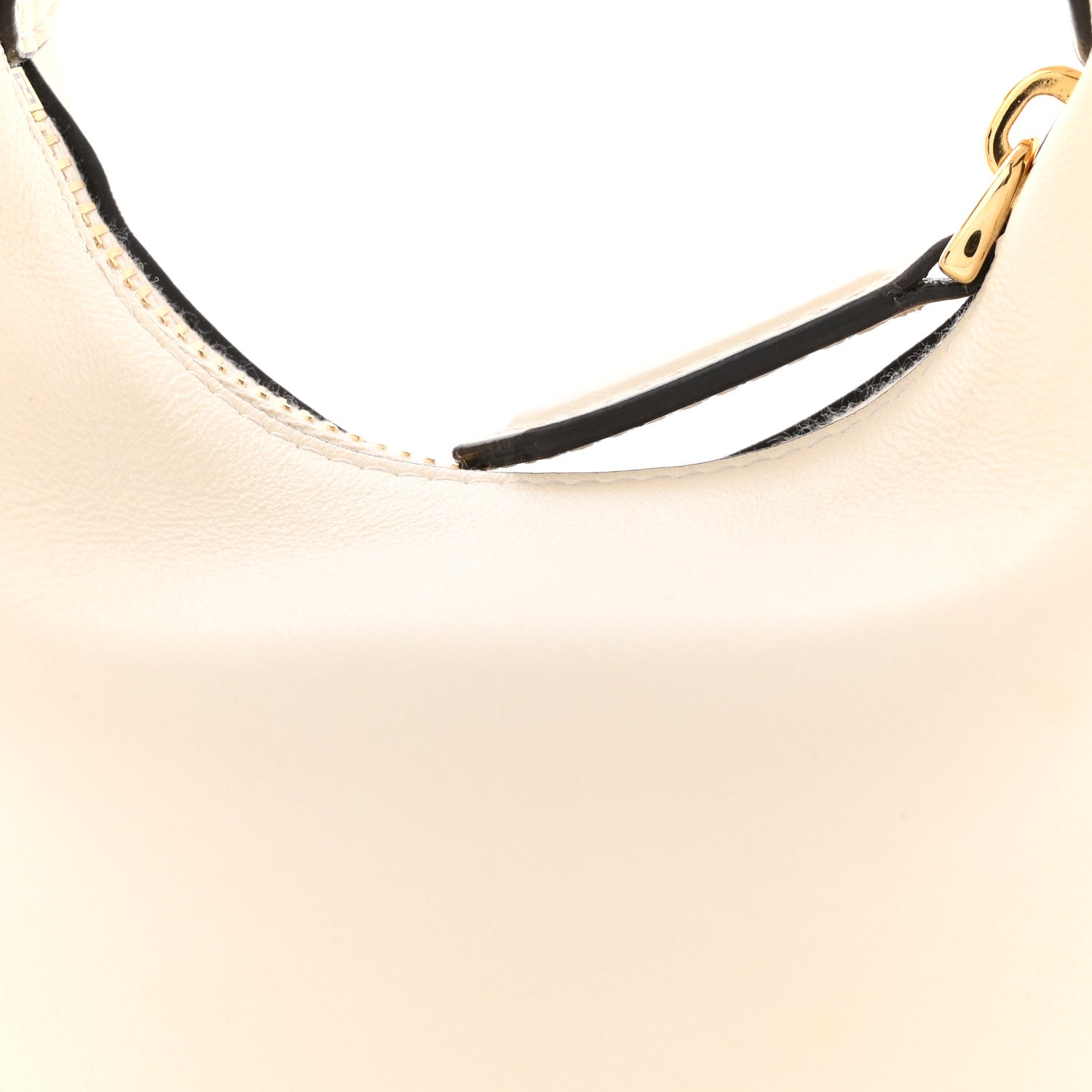 Vitello Grace Matte Nano Fendigraphy Hobo Charm White Ice