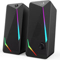 GS510 Waltz RGB Desktop Speakers - 2.0 Channel Stereo System with Four LED Backlight Modes and Enhanced Audio Performance