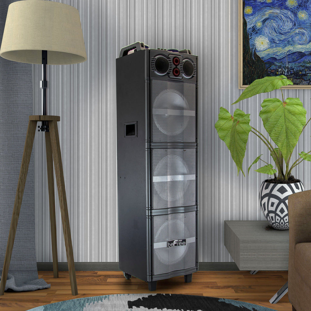 Triple 10 Inch Portable Bluetooth Subwoofer Speaker with Party Lights