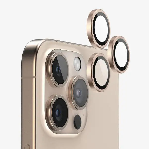 Entronix Camera Lens Protector Compatible with iPhone 16 Pro/16 Pro Max - Luxury Metal