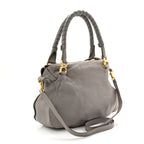 Calfskin Medium Marcie Satchel Cashmere Grey
