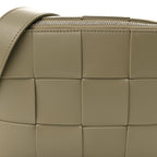 Lambskin Maxi Intrecciato Cassette Camera Bag Travertine