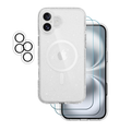 Entronix Bundle Compatible with iPhone 17 - [Magnetic] Glitter Clear Case, 2 Clear Screen Protector & 2 Camera Lens Protectors