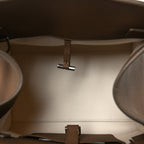 Grained Calfskin Soft Margaux 10 Bag Dark Taupe