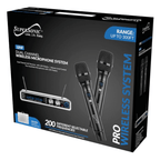 UHF Dual Channel Selectable Frequencies Professional Wireless Microphone