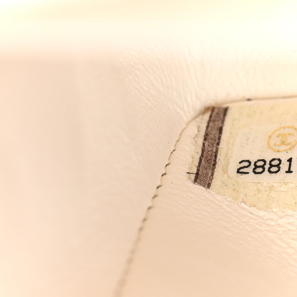 Caviar Quilted Small Double Flap White