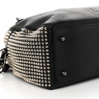 Calfskin Panettone Spiked Large Ranch Black