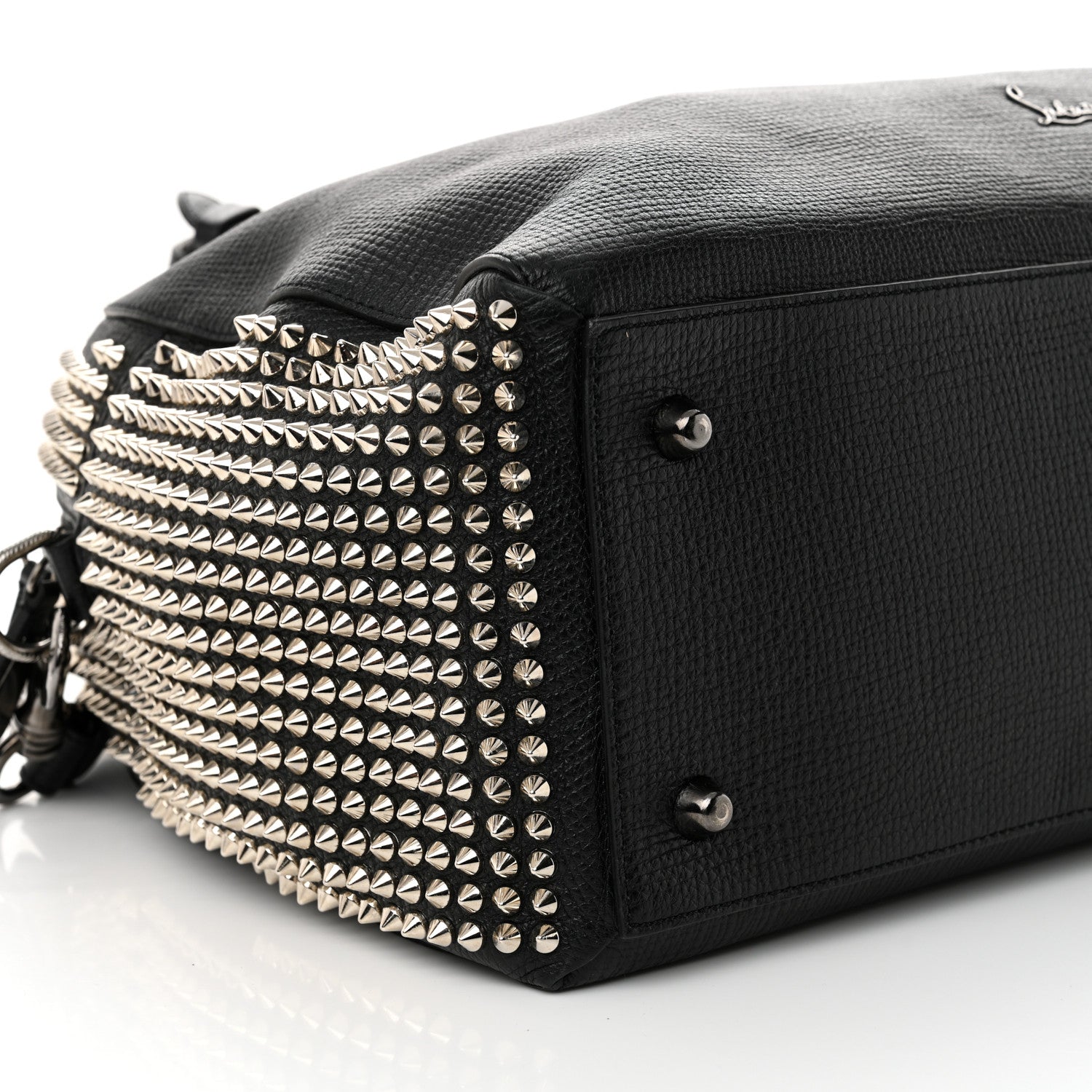 Calfskin Panettone Spiked Large Ranch Black