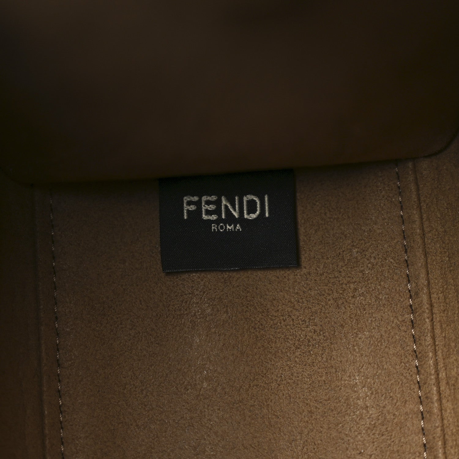 Fabric Jacquard FF 1974 Logo Small Fendi Sunshine Shopper Tote Tobacco Moro Sand