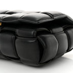 Nappa Maxi Intreccio Padded Cassette Crossbody Bag Black