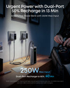 Anker Prime Power Bank (26K, 300W) and Anker Prime USB-C to USB-C Cable (240W, Upcycled-Braided)
