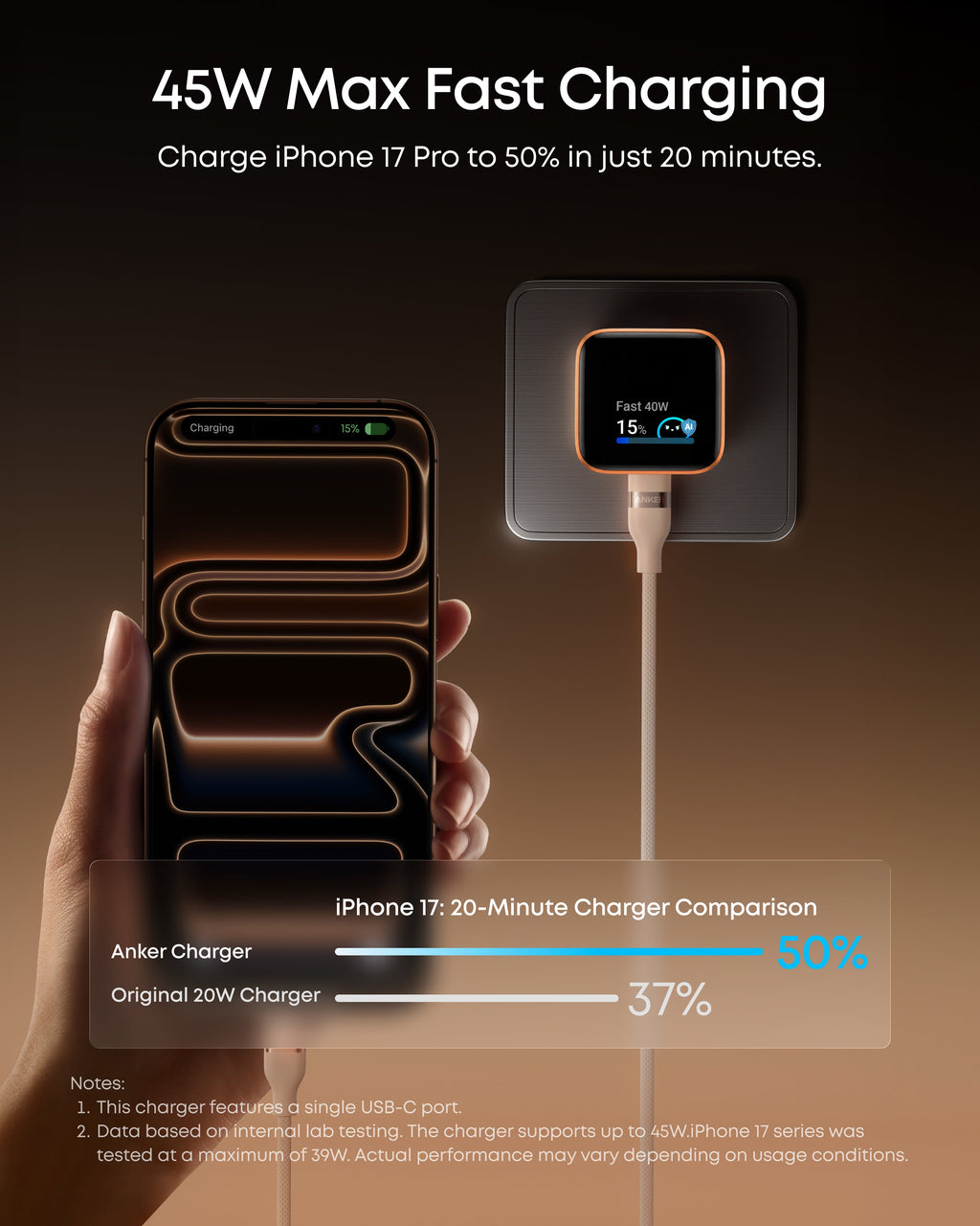 Anker MagGo Power Bank (10K, 35W, For Apple Watch) and Anker Nano Charger (45W, Smart Display, 180° Foldable)